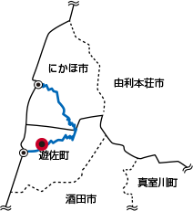 鳥海ブルーラインの地図