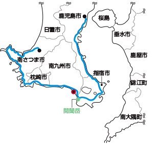 南九州市頴娃町郡の地図