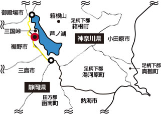 秋田県 男鹿市・寒風山パノラマラインの地図